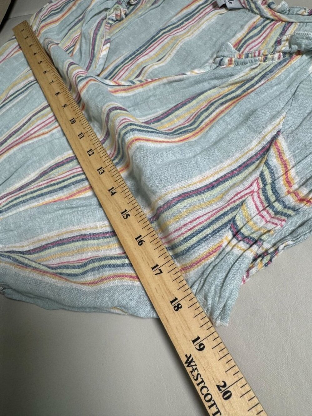 Rails Amelia Sage Harbour Stripe Tiered Midi Dress Linen Blend Size Small Green - Picture 6 of 16